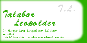 talabor leopolder business card
